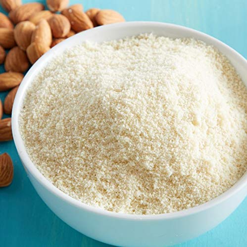 Blue Diamond Almond Flour bag label close-up, gluten-free pantry staple.