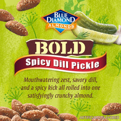 12-pack tubes of Blue Diamond bold dill pickle almonds for quick, savory bites.