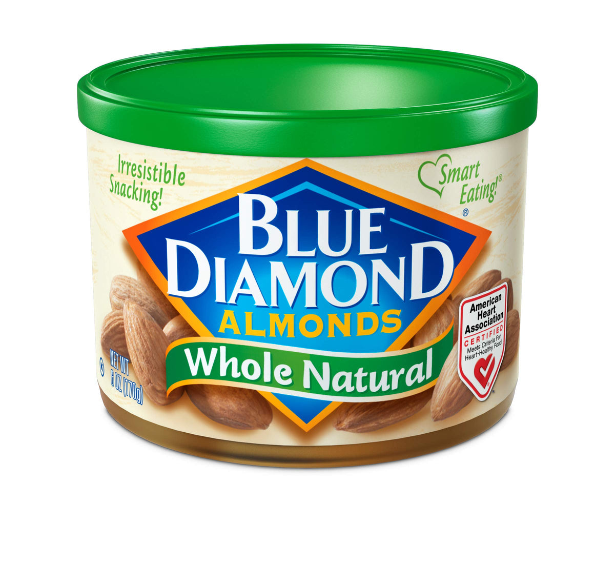 Blue Diamond Almonds can front showing gluten-free snack option
