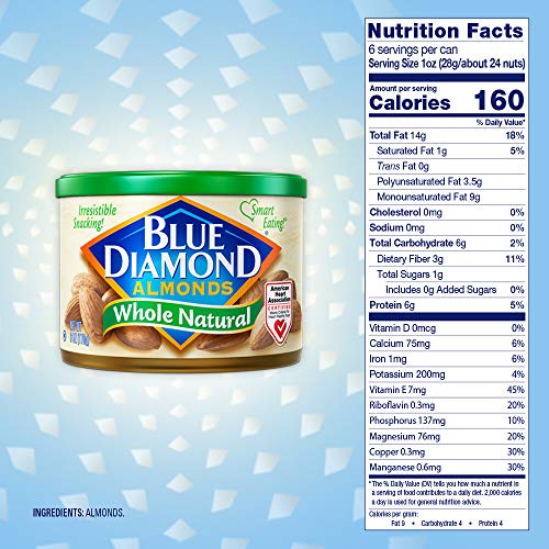 Blue Diamond almonds close-up texture highlighting protein-rich crunch