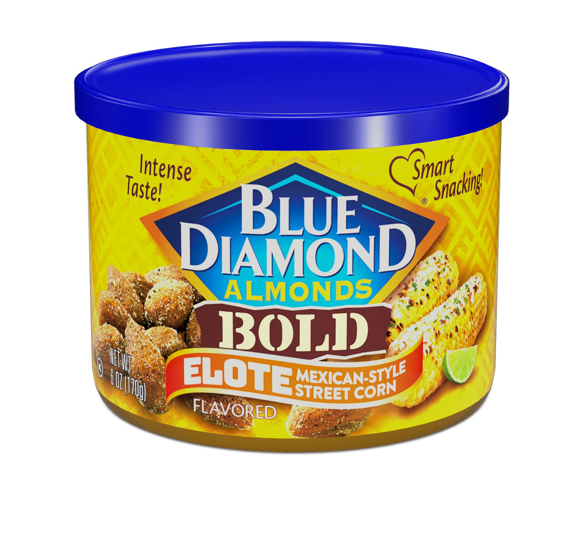 Blue Diamond Almonds Elote Street Corn can, bold flavor in a portable snack.