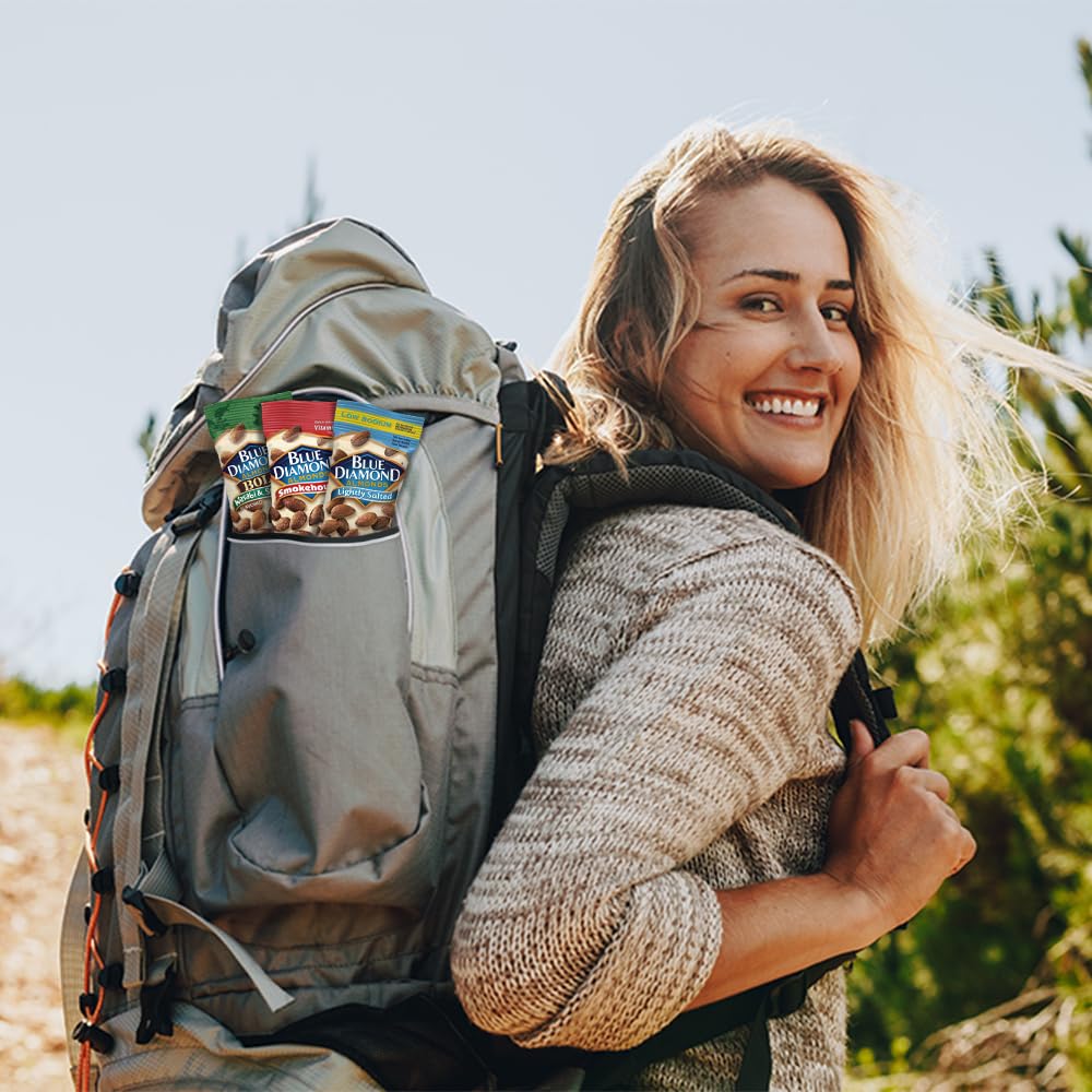 Blue Diamond Almonds hiking snack on-the-go during outdoor activity