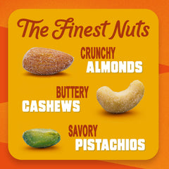 Blue Diamond Almonds honey roasted deluxe cashews and nuts arrangement conveys rich glaze and aroma