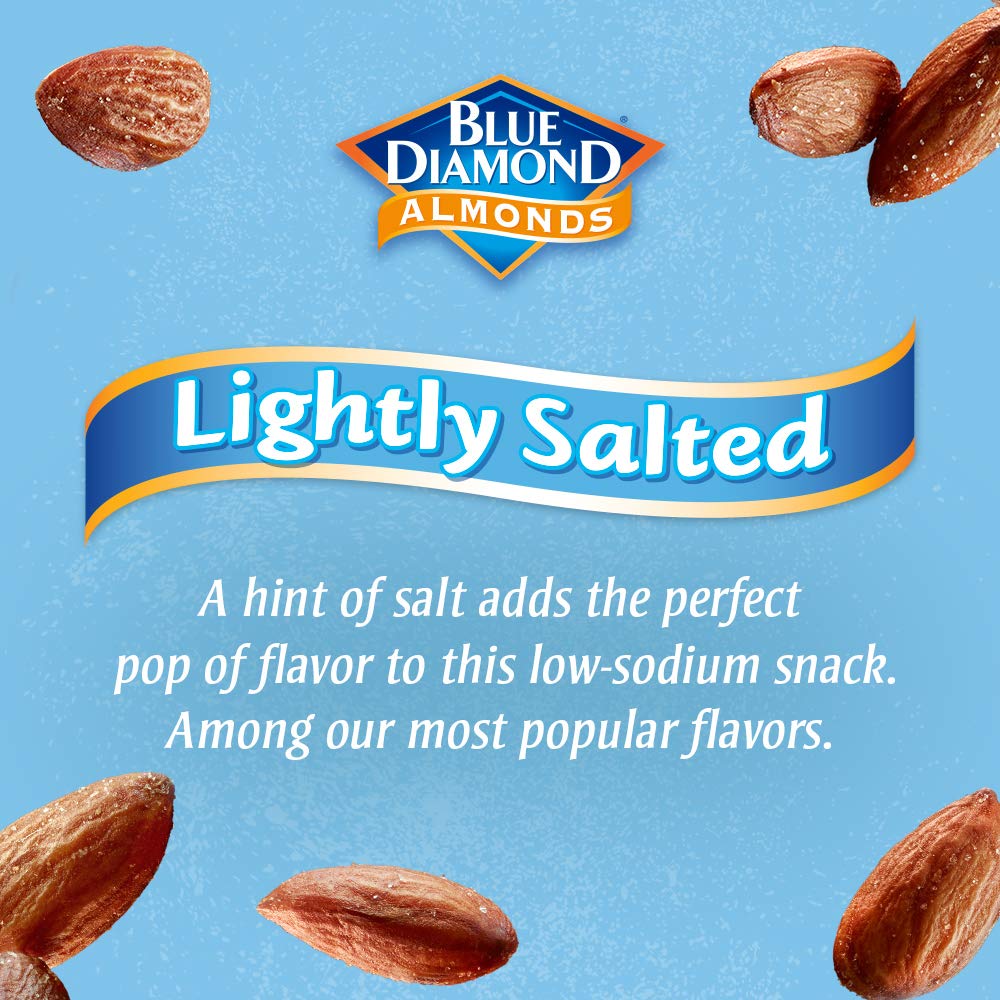 Blue Diamond Almonds lightly salted close-up emphasizing crunchy texture.