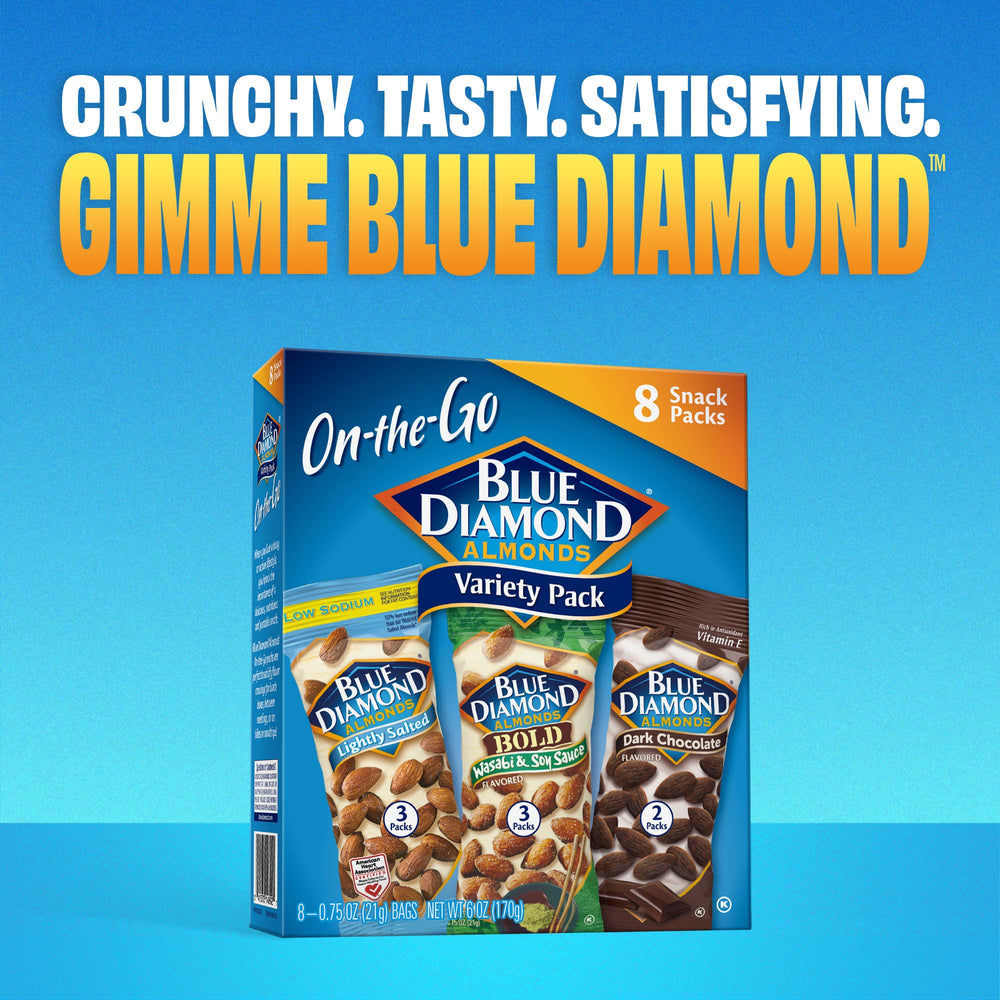 Blue Diamond Almonds lunchbox snack idea with variety pack