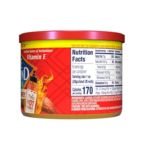 Blue Diamond almonds on a lunchbox, ideal daily snack.