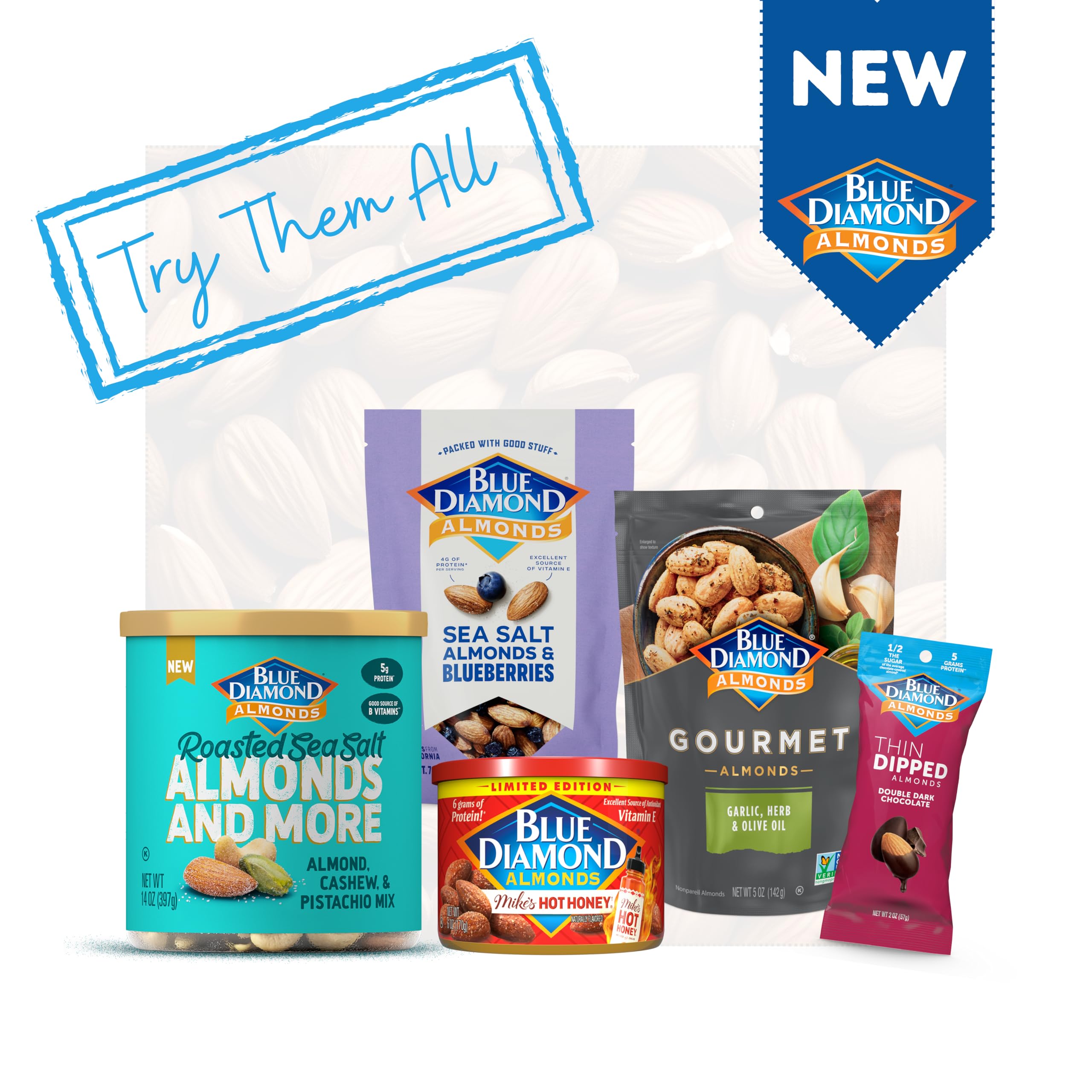 Blue Diamond Almonds nutrient-rich mix ideal for lunchboxes.