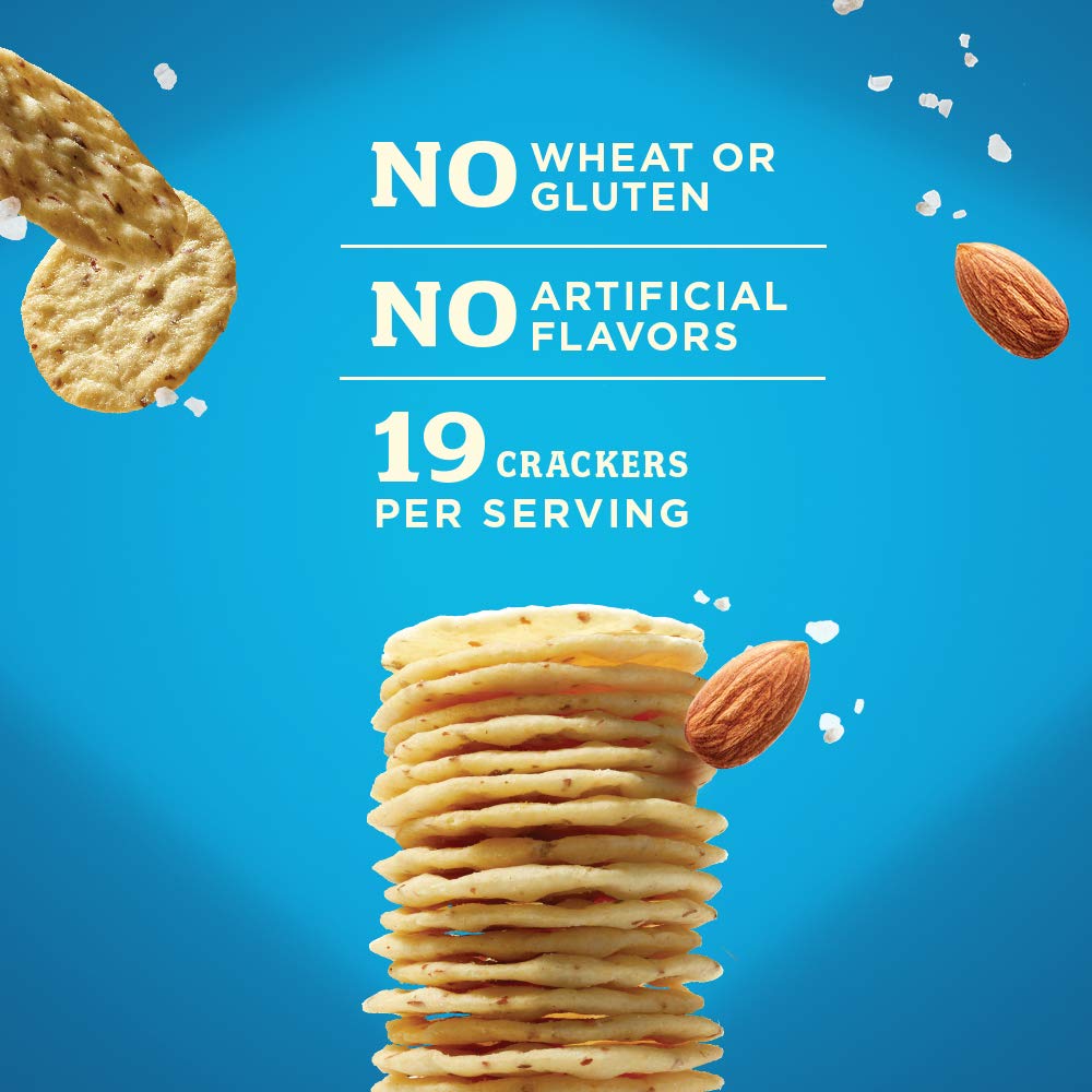 Blue Diamond Nut Thins paired with dip for quick snack ideas.