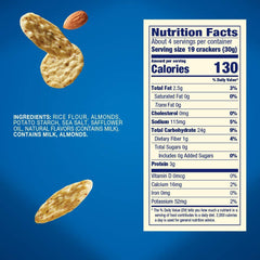 Blue Diamond Almonds Nut-Thins Original crackers with fresh vegetables for a quick bite.
