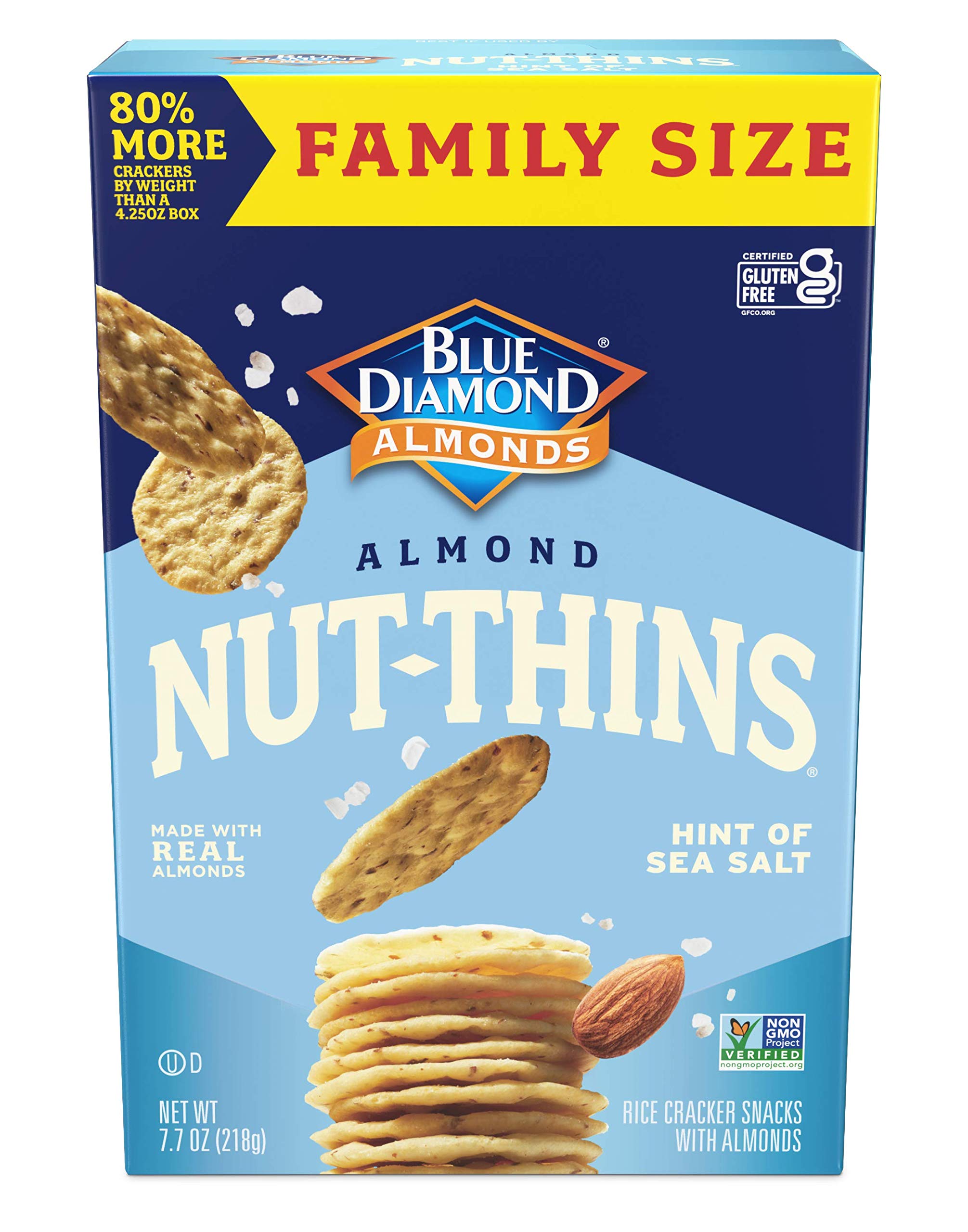 Blue Diamond Almonds Nut-Thins sea salt crackers deliver a crisp gluten-free crunch for dipping.