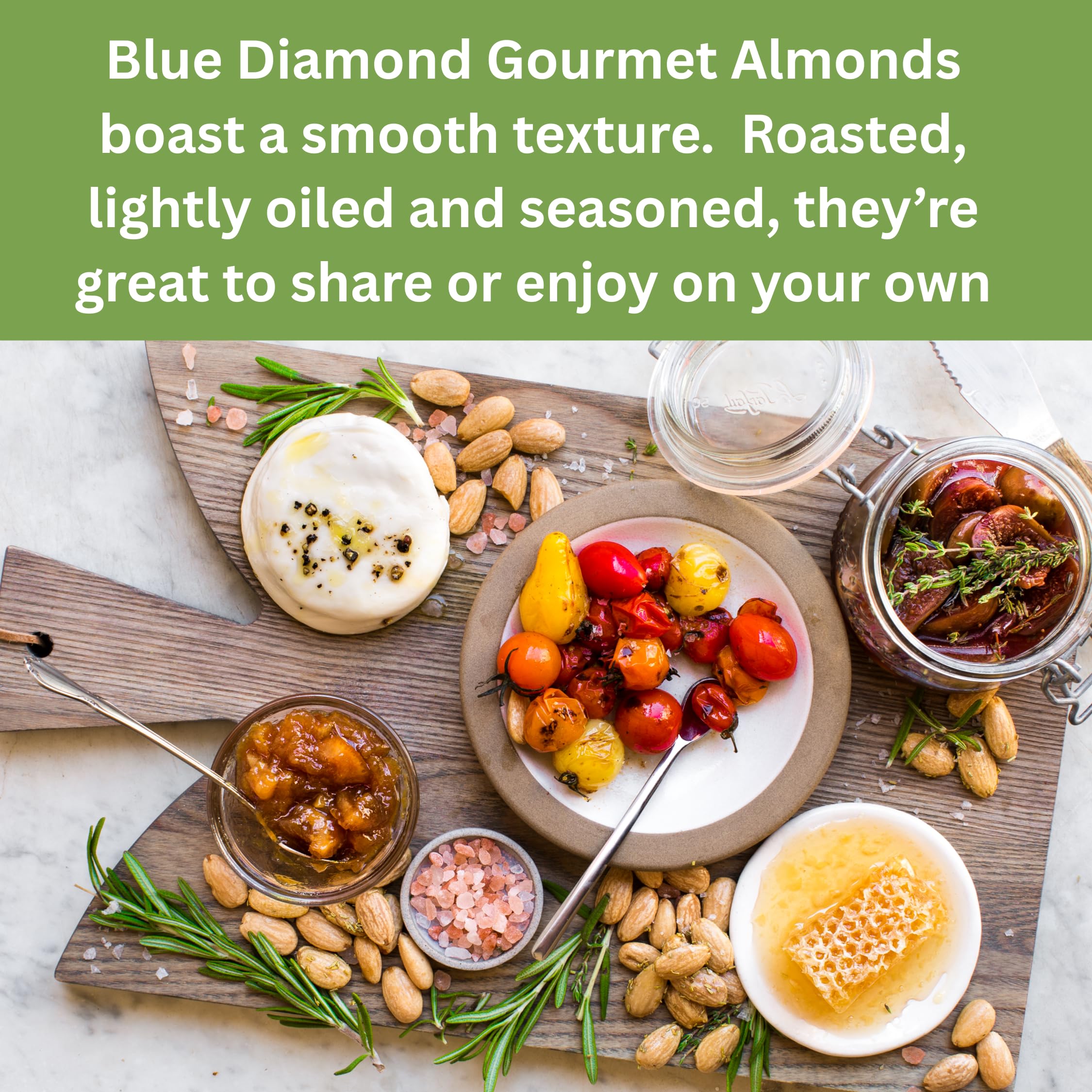 Blue Diamond Almonds provide 6g plant protein per serving for snacking