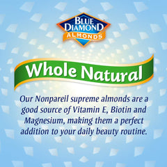 Blue Diamond Almonds resealable bag closeup, preserving freshness for on-the-go snacking.