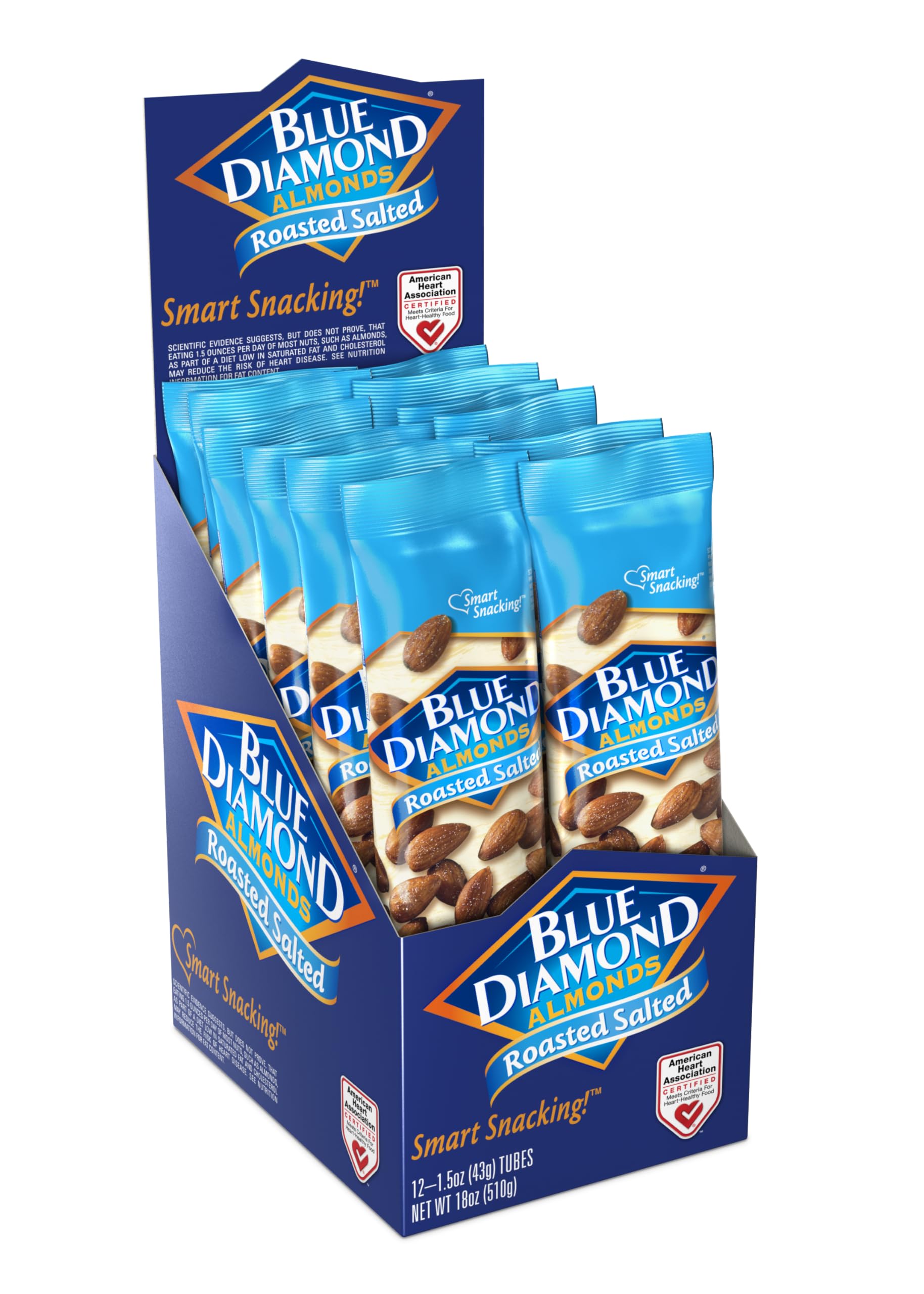 Blue Diamond Almonds roasted salted snack bags offer party-ready crunch.
