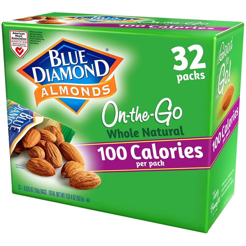 Blue Diamond Almonds travel pack 100-calorie portion for on-the-go snacking