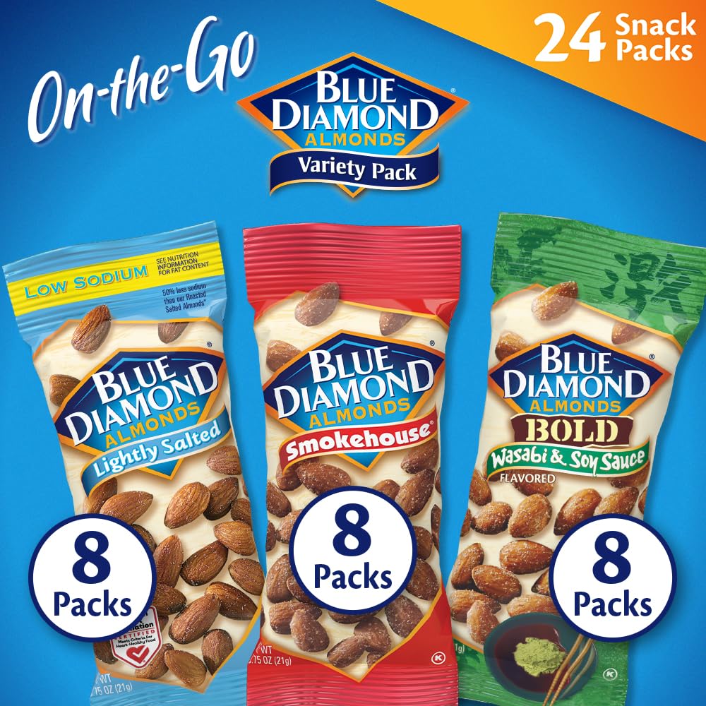Blue Diamond Almonds Wasabi Soy Sauce on-the-go packs for spicy snacking