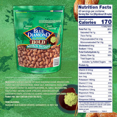 Blue Diamond Wasabi & Soy almonds close-up, crunchy texture and punchy heat.