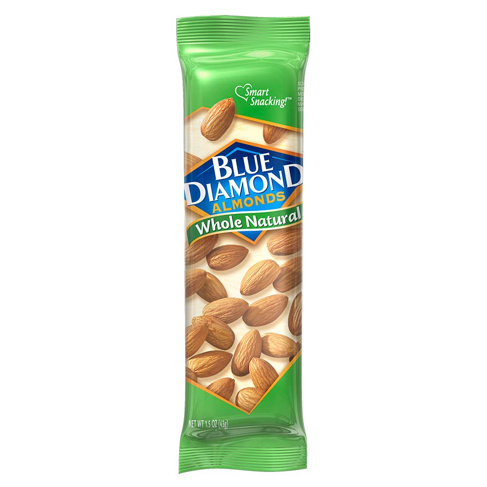 Blue Diamond Almonds whole natural flavor bags 1.5 oz for convenient on-the-go snacking.