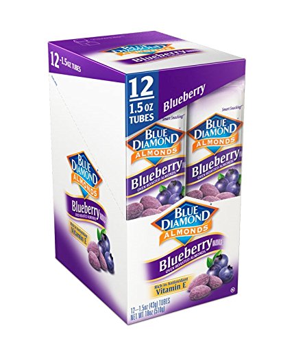 Blue Diamond Blueberry Almonds on-the-go pack, portable protein-rich snack.