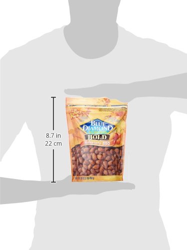 Blue Diamond Bold Habanero BBQ almonds packaged front for robust savory snacking.