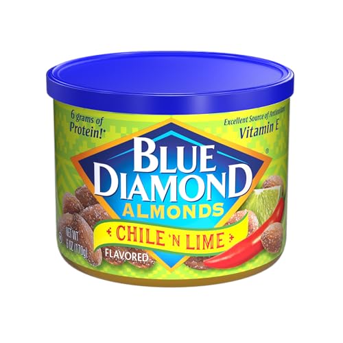Blue Diamond Chile n' Lime coating close-up for bold flavor.