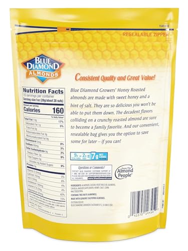 Blue Diamond Honey Roasted Almonds used as ice cream topping for sweet crunch