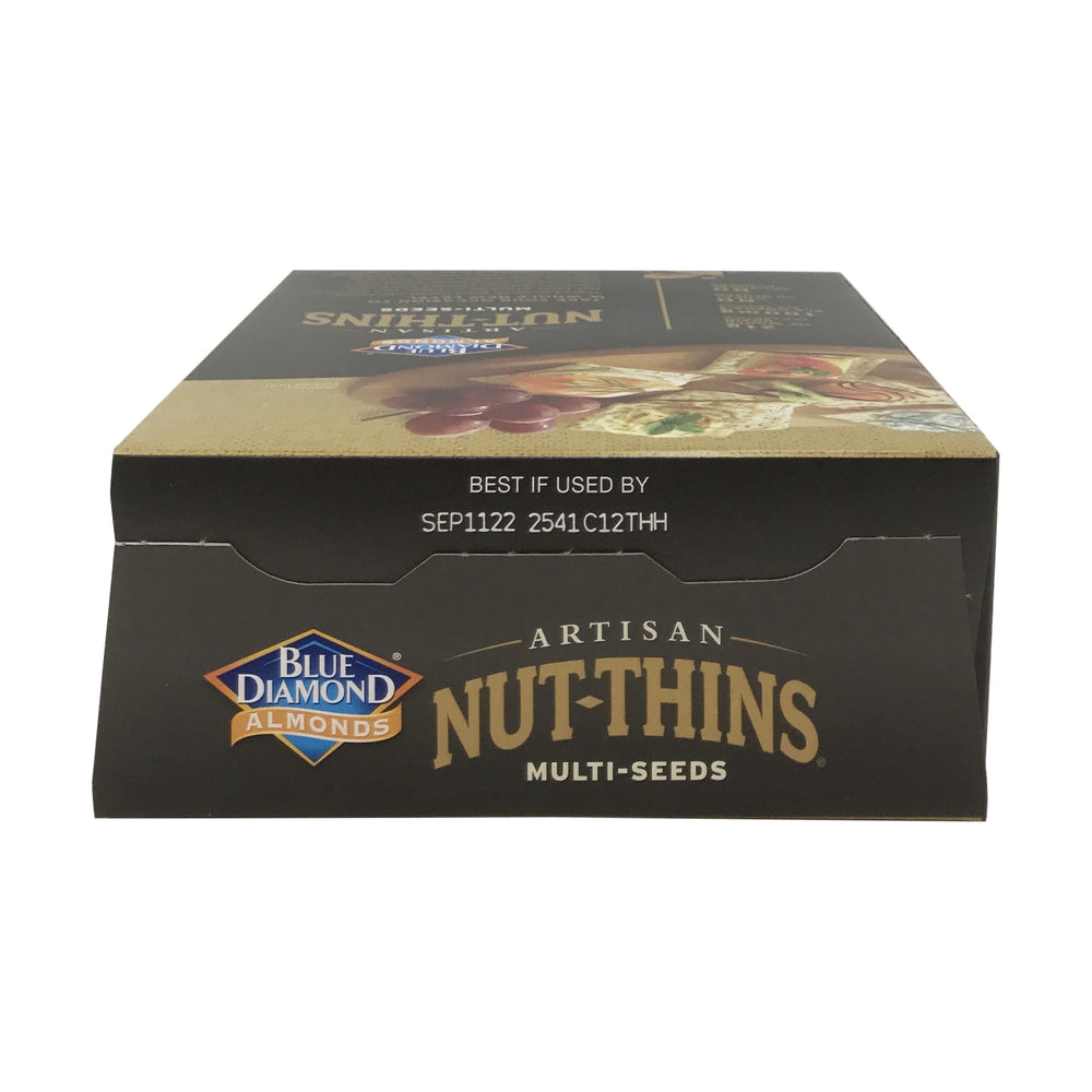 Blue Diamond Nut Thin Cracker Multiseed served with dip for entertaining.