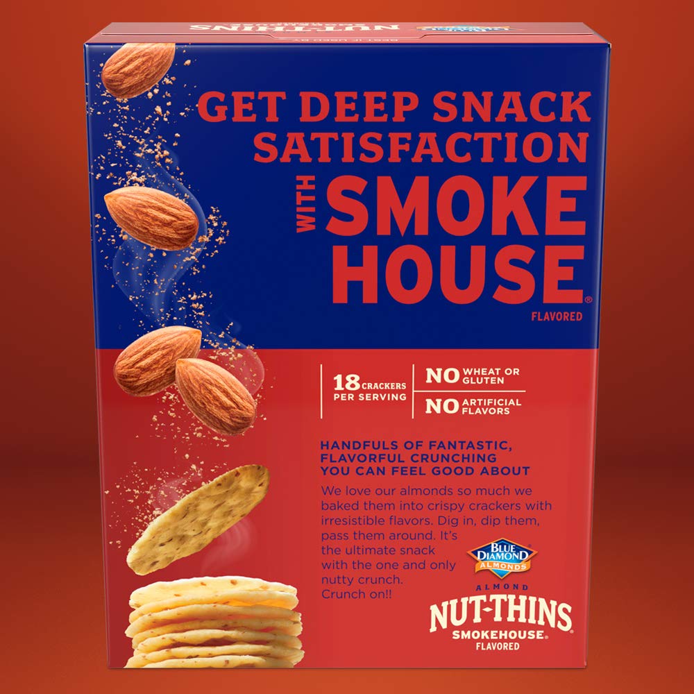 Blue Diamond Nut-Thins Smokehouse pairs well with dips for quick snacking