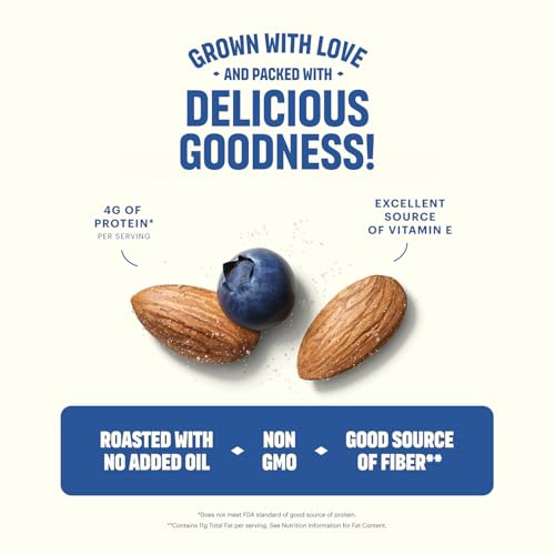 Blue Diamond premium almonds and blueberries as a tasty everyday snack.