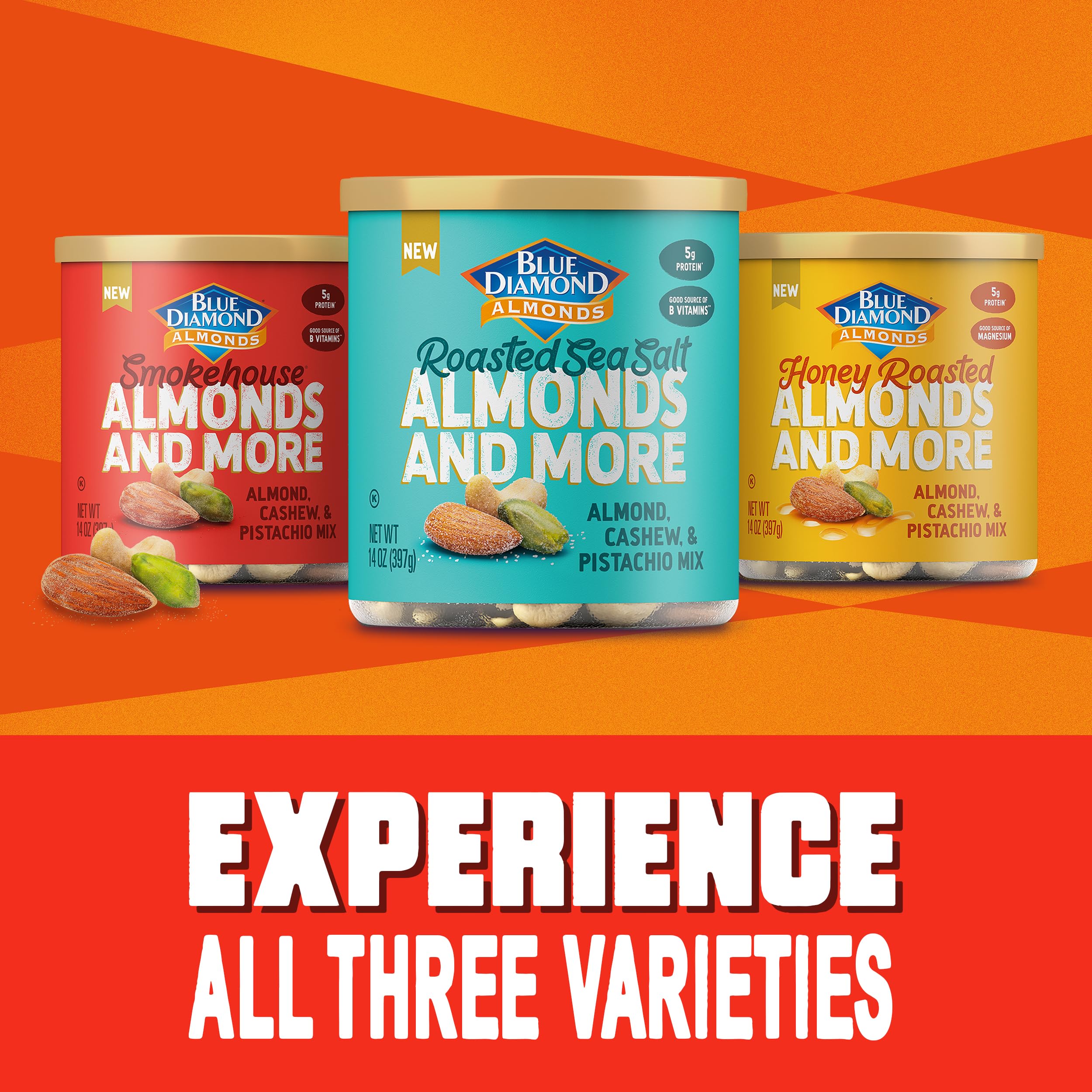 Blue Diamond smokehouse mix in bowl, smoky aroma hints flavor depth.