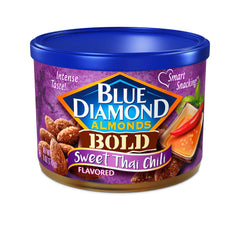 Blue Diamond Sweet Thai Chili almonds in container for travel with protein