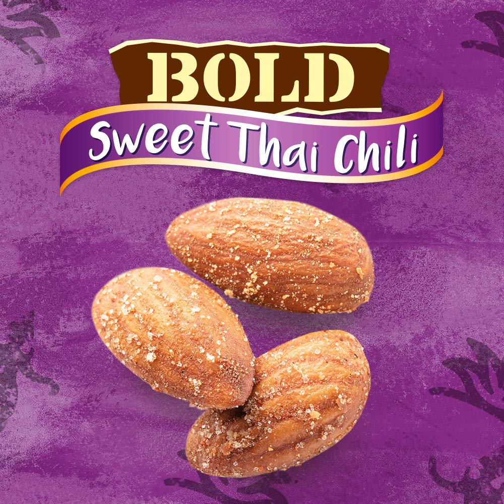 Thai chili almond close-up showing seasoning and texture