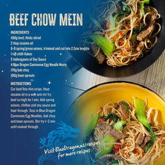 Blue Dragon noodles in broth bowl for comforting soups.