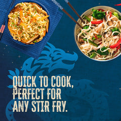 Blue Dragon noodles ready for stir-fry, perfect home dinners.