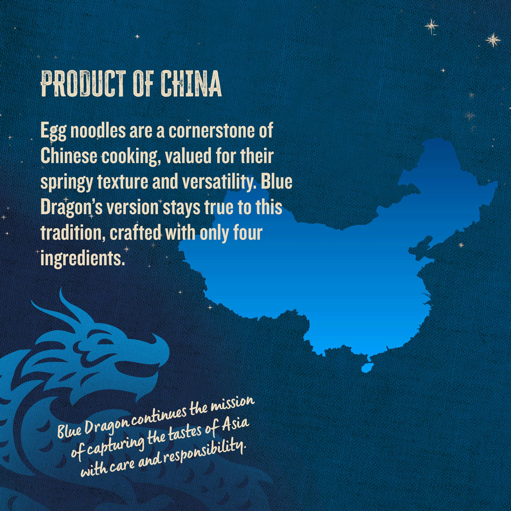 Blue Dragon noodles absorb sauces for flavorful meals.