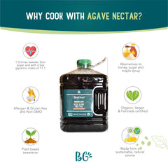 BLUE GREEN ORGANICS RAW agave syrup in tea cup