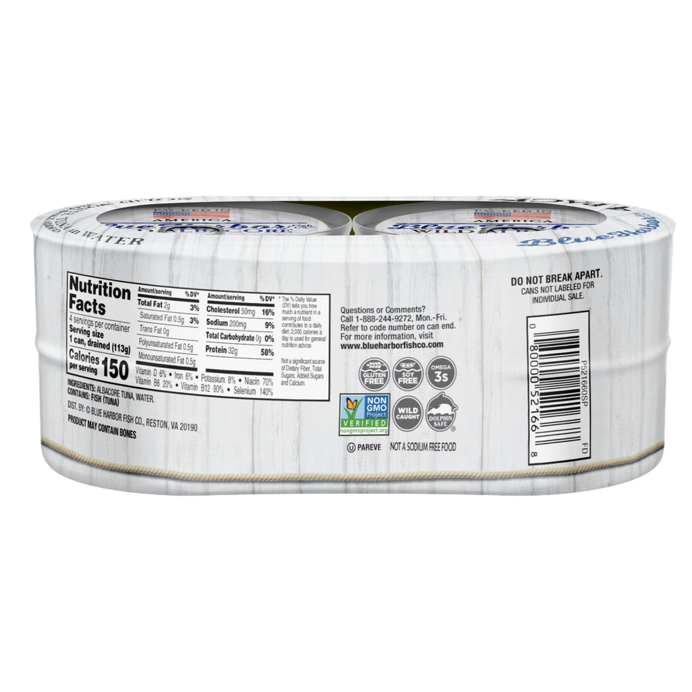 Blue Harbor Fish Co. EZ-Open can lid shown for quick, mess-free meals.