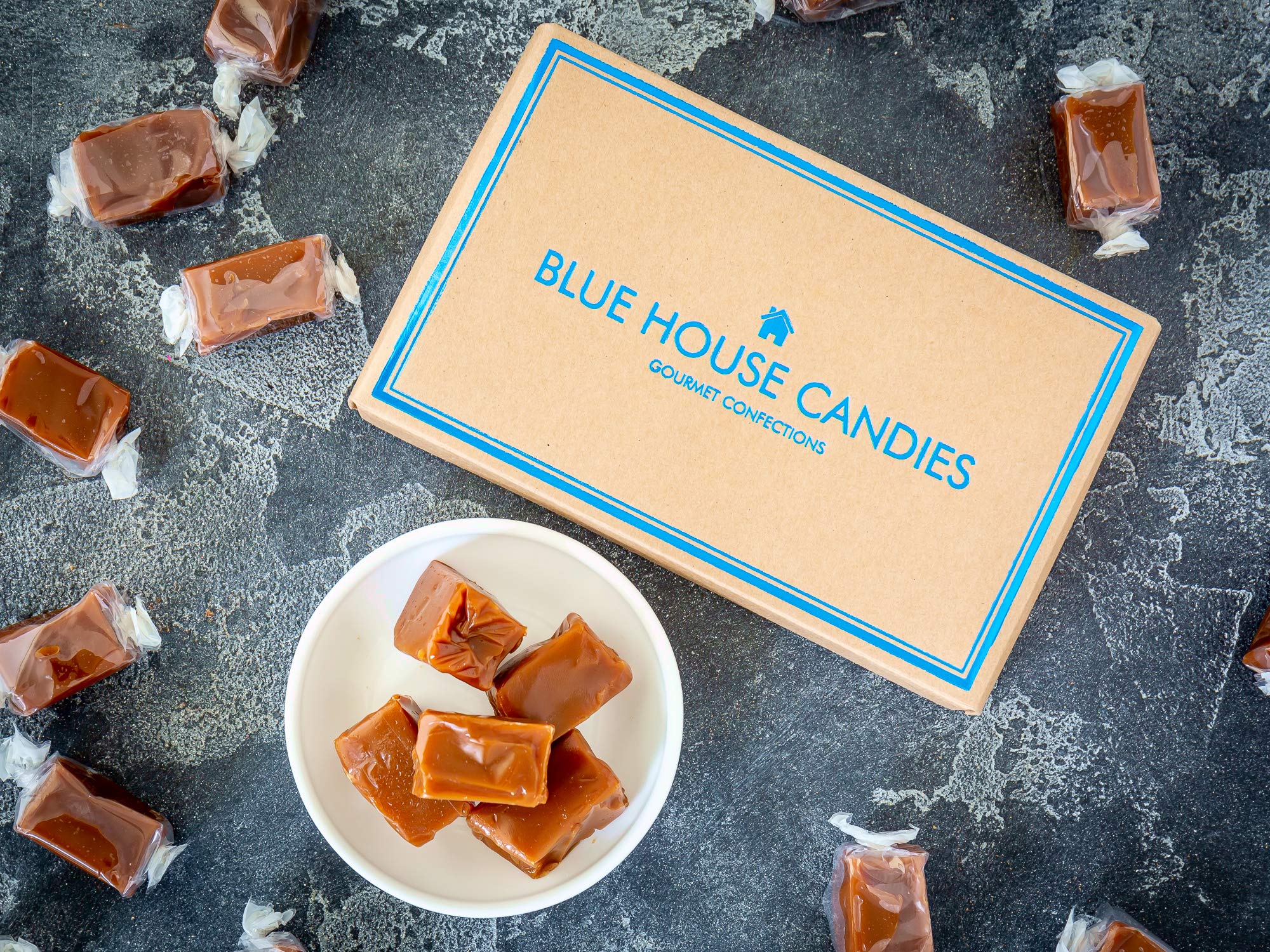 Blue House Made in USA packaging close-up, ideal for gift-giving.