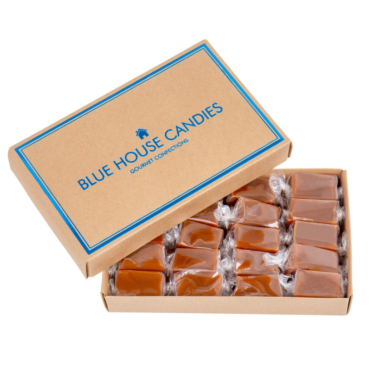 Blue House Original Caramels gift box, ideal for gifting and sharing.