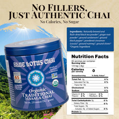 Blue Lotus Chai prepared cup ready to enjoy in seconds.