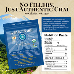 Blue Lotus Chai spice powder in a bowl ready to mix for a rich chai.
