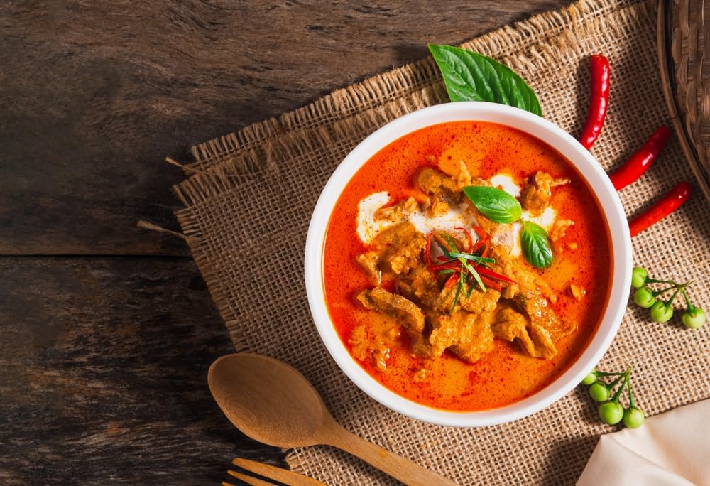 Blue Mountain Country Jamaican Curry Powder Hot pot of vibrant curry ready to serve.