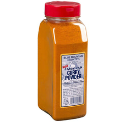 Blue Mountain Country Jamaican Curry Powder Hot packaging jar with authentic West Indian blend.