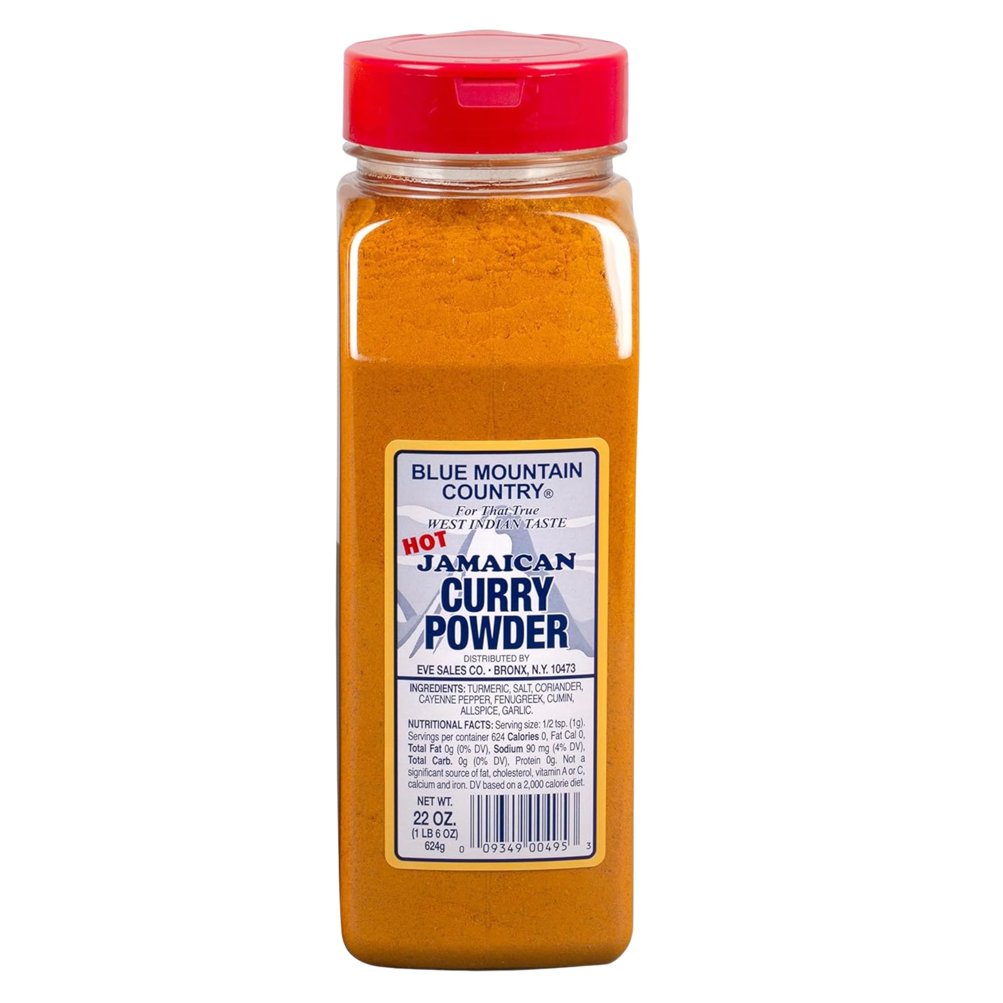 Blue Mountain Country Jamaican Curry Powder Hot shaker bottle for bold, ready-to-use flavor.