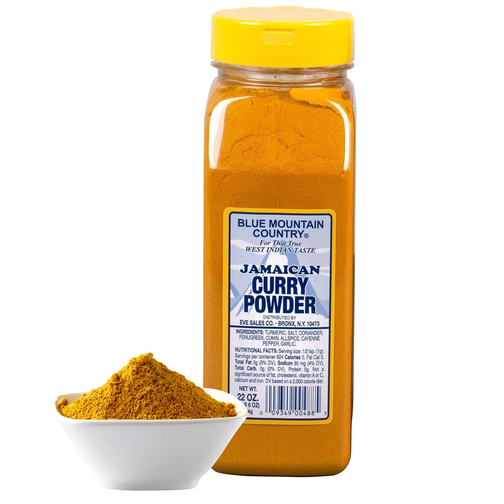 Blue Mountain Country Jamaican Curry Powder dusted on a meat dish for mild warmth