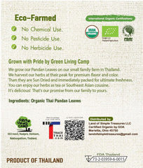Blue Orchid Organic Pandan Powder dried leaves reveal natural, minimally processed quality