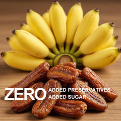 Blue Orchid Organic sun dried bananas in a bowl show natural color and fiber.