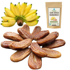 Blue Orchid Organic sun dried bananas packaging with eco-friendly pouch preserves freshness.