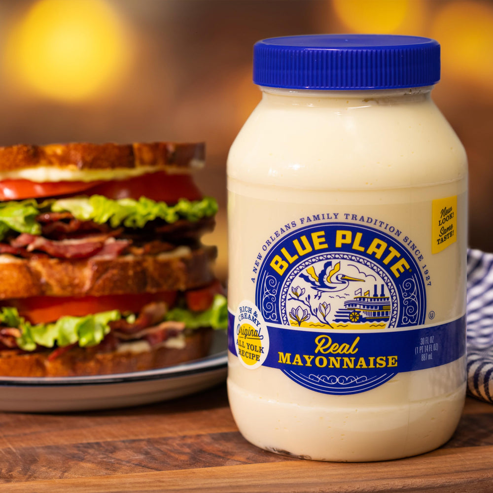 Blue Plate Real Mayonnaise as salad-dressing-ingredient elevates greens with creamy texture.