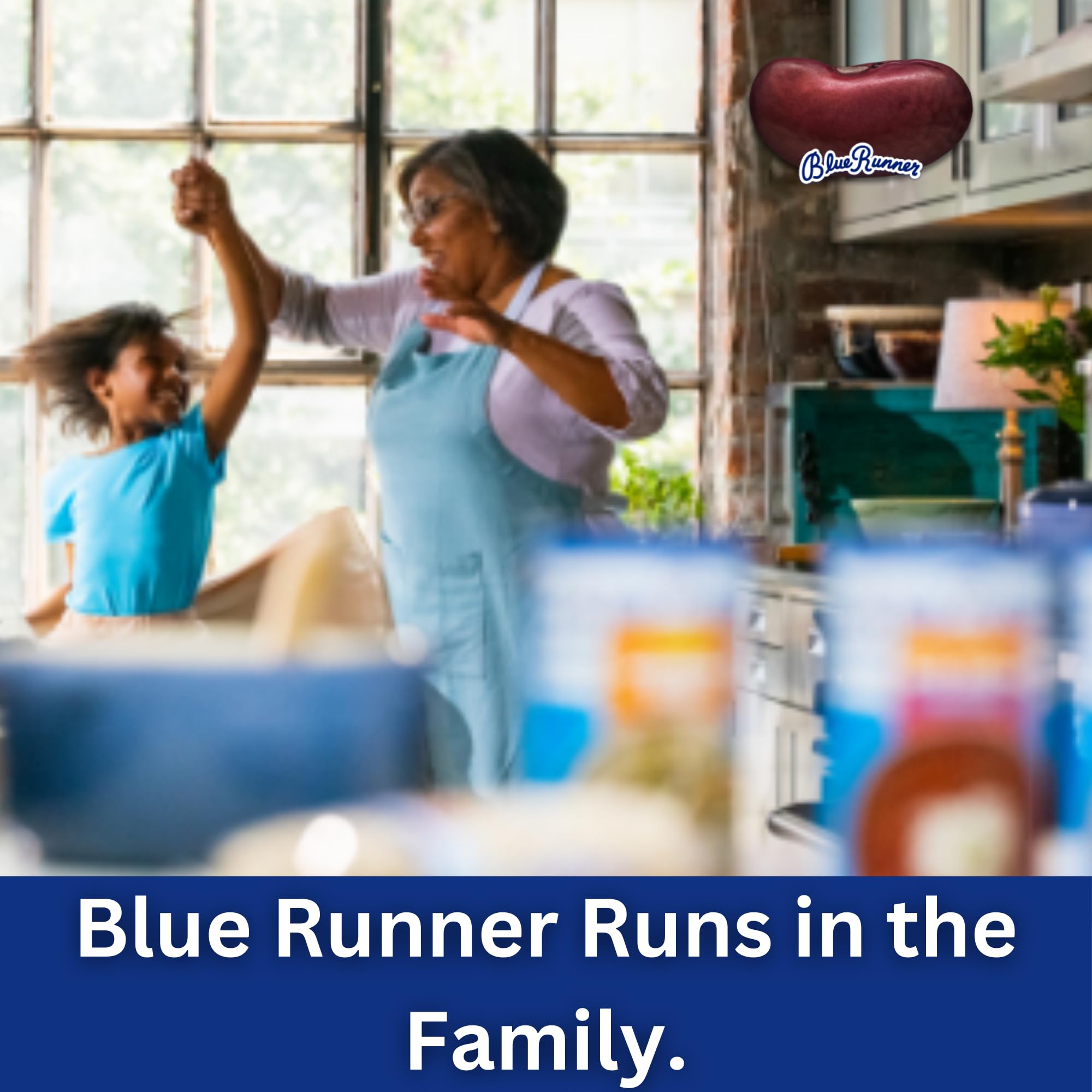 Blue Runner Creole Cream Style Red Beans cans lined up, pantry-ready staple.