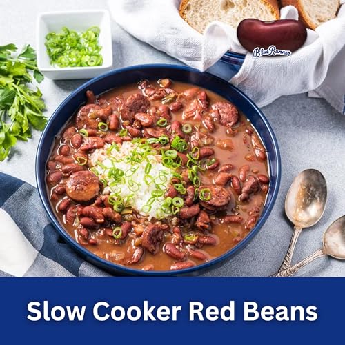 Blue Runner Creole Cream Style Red Beans kitchen scene, comforting Southern dish in minutes.
